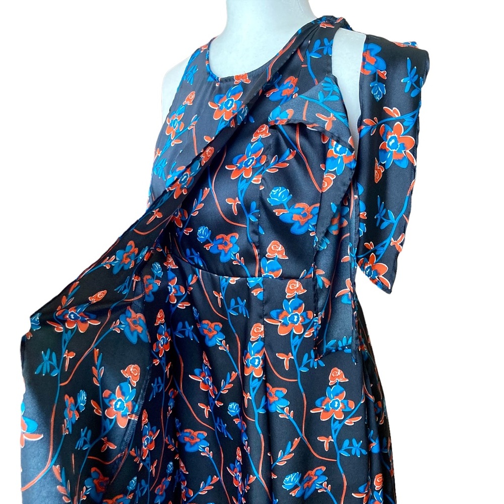Thakoon Collection floral dress black daisy printed mini dress - Sz 4 - Picture 9 of 16